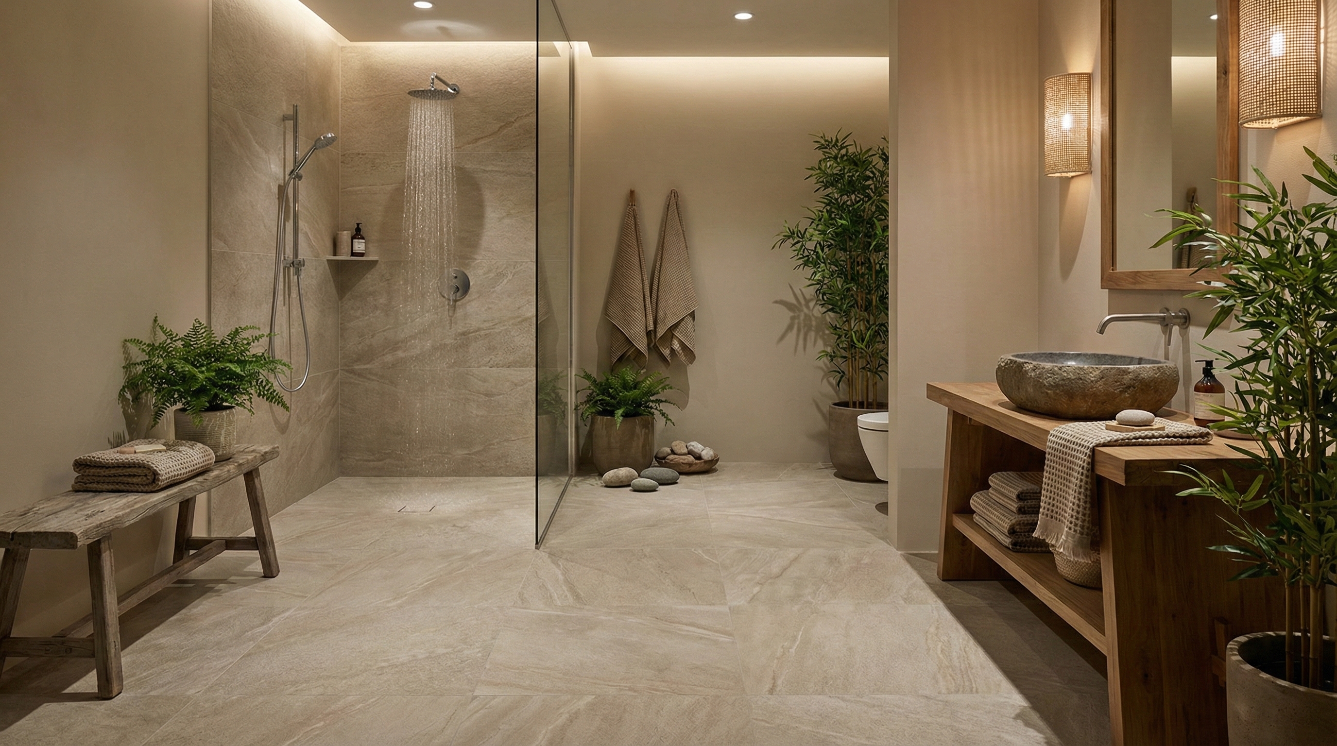 Silver Sandstone in spa bathroom setting