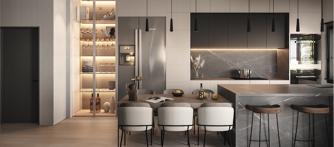 The Tribeca Dark kitchen