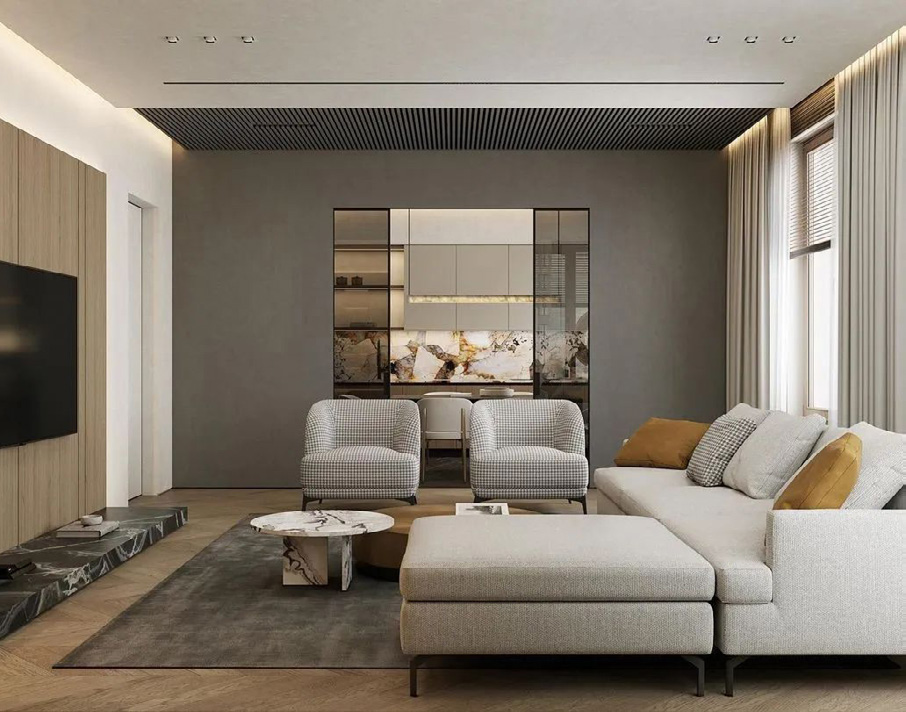 UES Estate cerused oak cabinetry